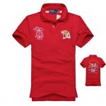 new style ralph lauren col haut tee shirt 2013 hommes cotton prl-67 red